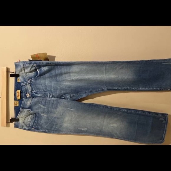 NWT Seven Luxe Premium Denim Light Wash Blue Jeans, Boot Cut, Sz 14 - Picture 15 of 15